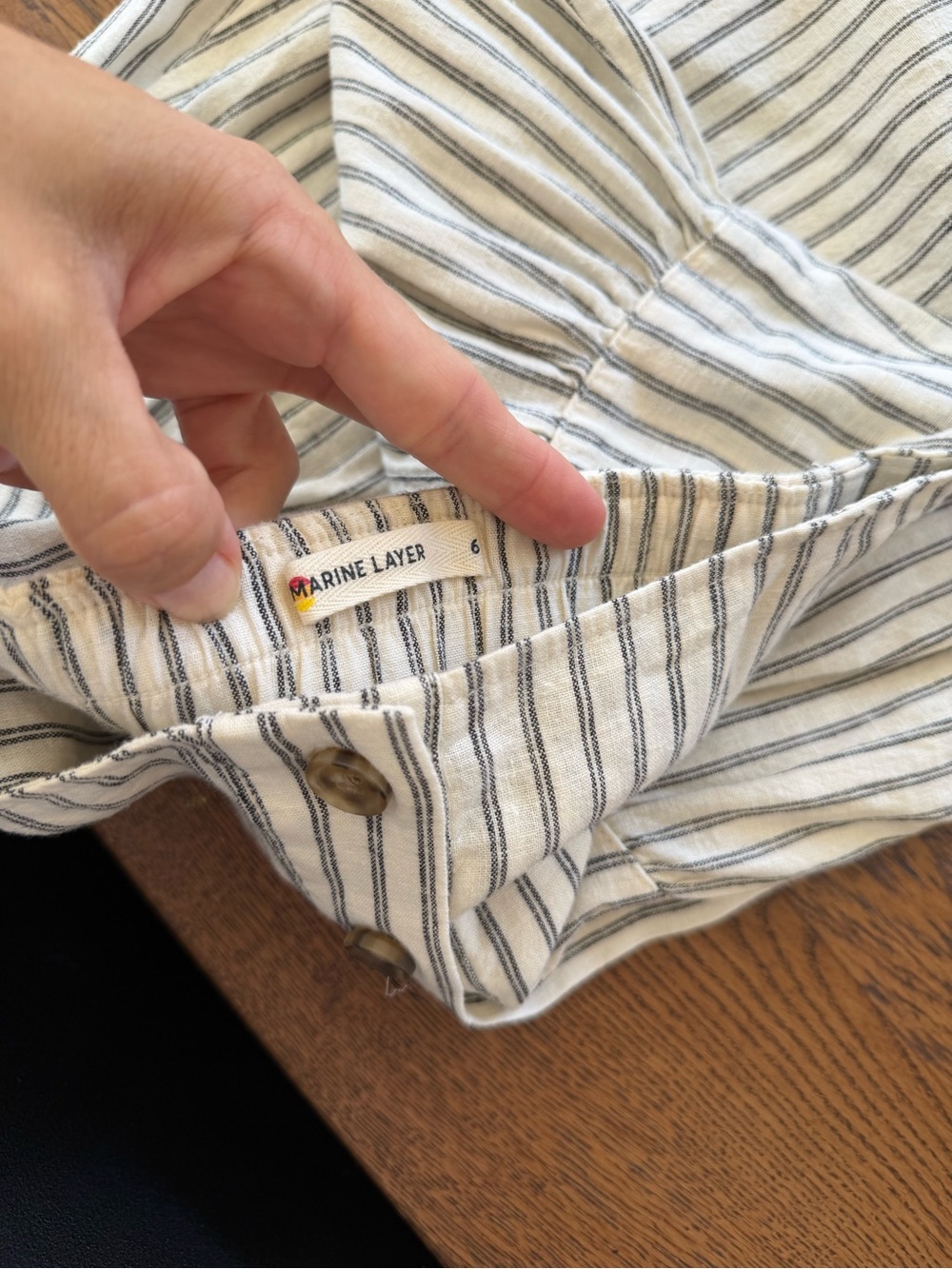 Marine Layer Jade Button Through Skirt - Picture 12 of 12